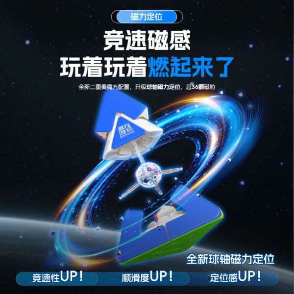 金字塔二重奏 【小小店舖】魔域 球軸磁力 異形 魔方 meffert 金字塔 2重奏 魔術方塊 益智玩具 魔方小天地