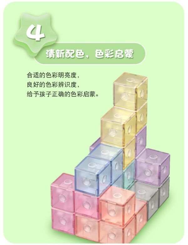 磁力積木奇藝魔方格 磁力 積木 索碼 透明彩色 魔術方塊 魔方 益智玩具 卡片版 puzzles
