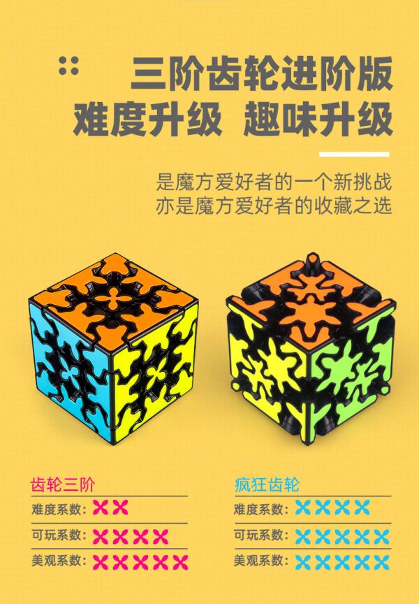 奇藝魔方格 瘋狂齒輪 異形魔方 魔術方塊 彩色貼片 益智玩具
