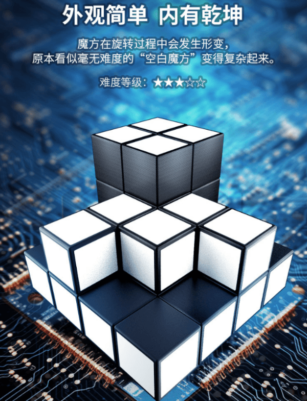 布蘭克魔方 鏡面異形 3階不規則 百變造型魔方 解壓减壓 兒童益智玩具 三階 階梯 創意造型