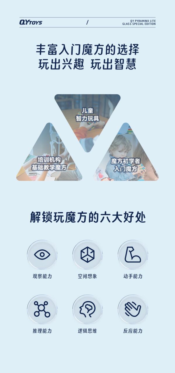 奇藝 二重奏 金字塔 琉璃限定款 魔方格 魔方 魔術方塊 入門款 新手 兒童 玩具 益智玩具 異形 魔方
