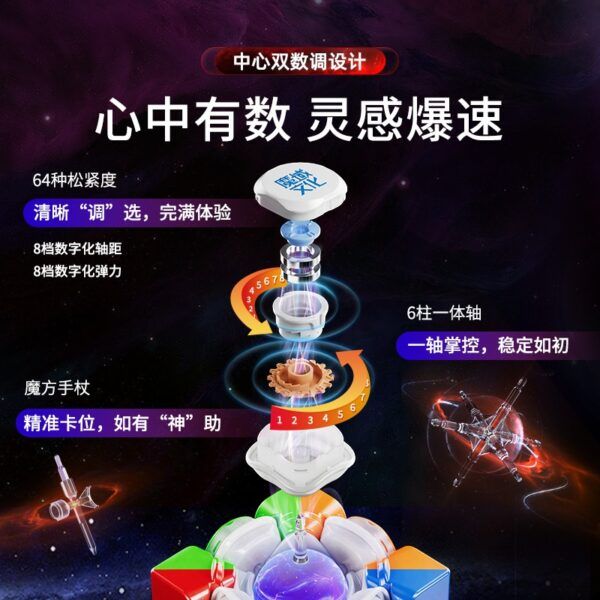 魔域文化  威龍WRM  V10  三階  20磁球軸磁懸浮   魔衣版魔方比賽專用