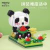 魔域文化  大熊猫  系列玩具  微顆粒拼裝積木 微型鑽石  小颗粒拼裝  積木  手機支架(材料包)