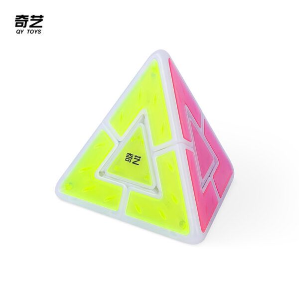 奇藝 冰珀色魔方 3階 異形楓葉 二重奏 鏡面魔方 變幻 風火輪 益智玩具