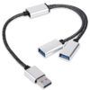 傳輸線 USB usb2.0 一拖二 一拖三 手機 電腦 平板 分線器