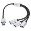 傳輸線 USB usb2.0 一拖二 一拖三 手機 電腦 平板 分線器
