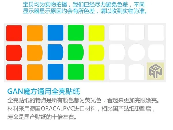 gan魔方通用貼紙全亮C