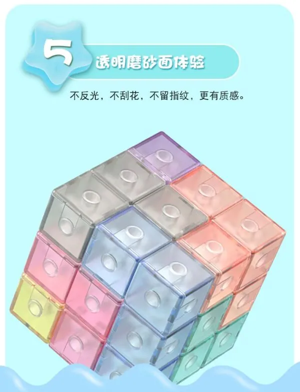 磁力積木奇藝魔方格 磁力 積木 索碼 透明彩色 魔術方塊 魔方 益智玩具 卡片版 puzzles