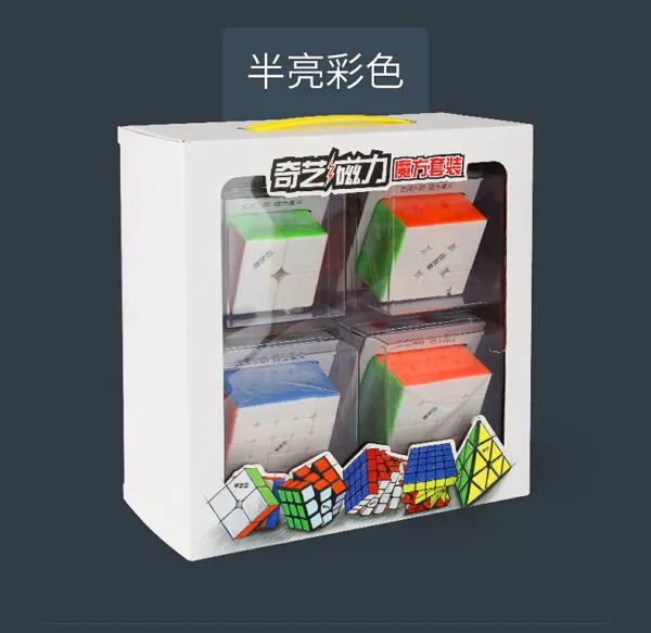 奇藝魔方格 套裝 2345 禮盒 套裝M 四件套 速解魔方 磁力