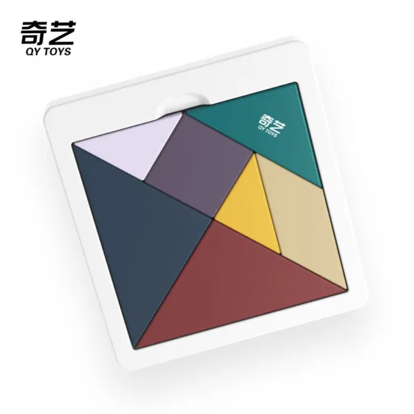 奇藝魔方格 七巧板 兒童 知識 莫笛藍色 益智玩具 付教學 7巧板 教學 學習