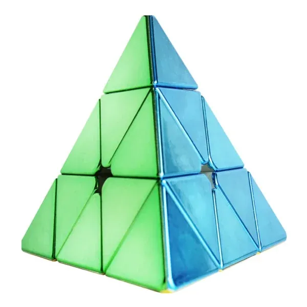 電鍍 磁力金字塔 z-cube 光面 彩色 磁力版 三角四面 異形兒童 益智玩具