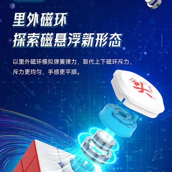 大雁 孤鴻 Pro M 磁力三階 大雁孤鴻 魔方 磁懸浮三階 3階 比賽 益智玩具 魔術方塊