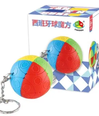 泛新  迷你魔方  西班牙球 鑰匙扣  異形魔方  3.5cm魔方 鑰匙扣 球型玩具 圓形鑰匙圈 圓形魔方