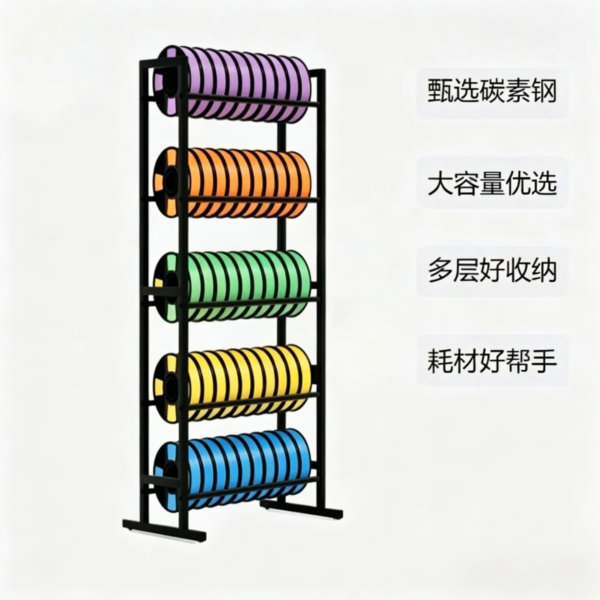 3D列印耗材架細絲收納架滾動細絲捲軸重型金屬支架物料倉儲存放