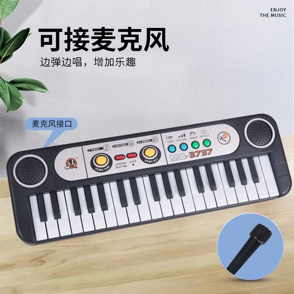 兒童寶寶音樂小鋼琴多功能啟蒙益智玩具附麥克風 兒童電子琴